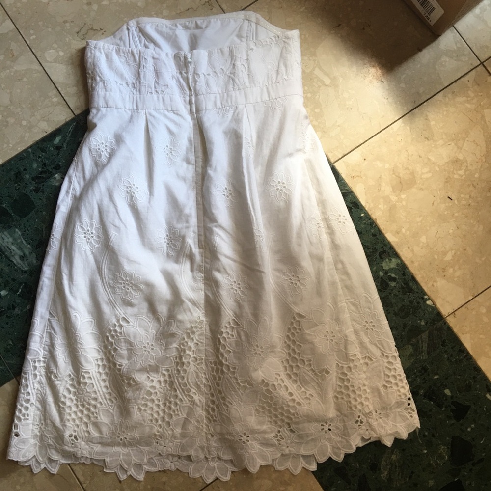 Lilly Pulitzer White Pleated Strapless Sundress - Picture 13 of 16